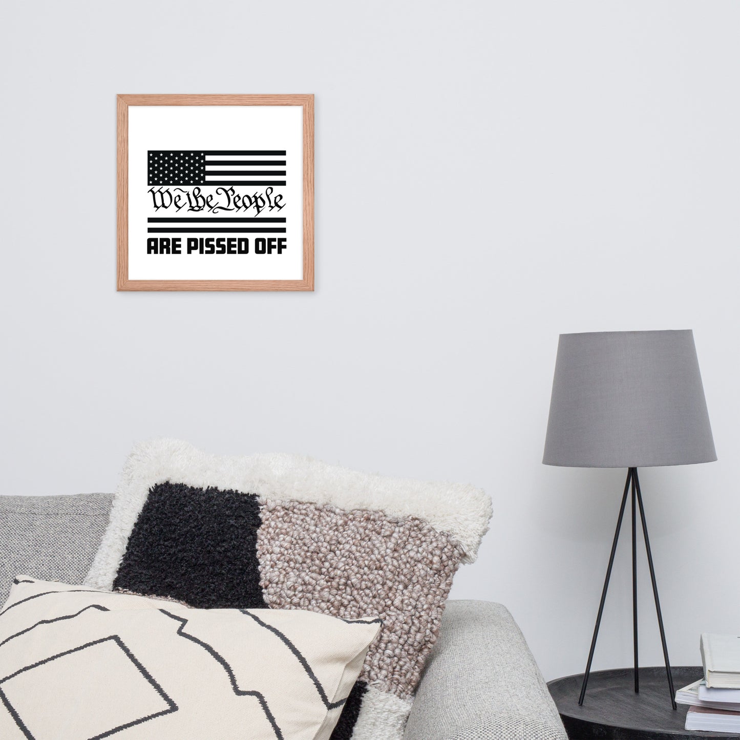 We the People Are Pissed Off Framed Poster In Red Oak – Patriotic Wall Art | Simple Designs LLC