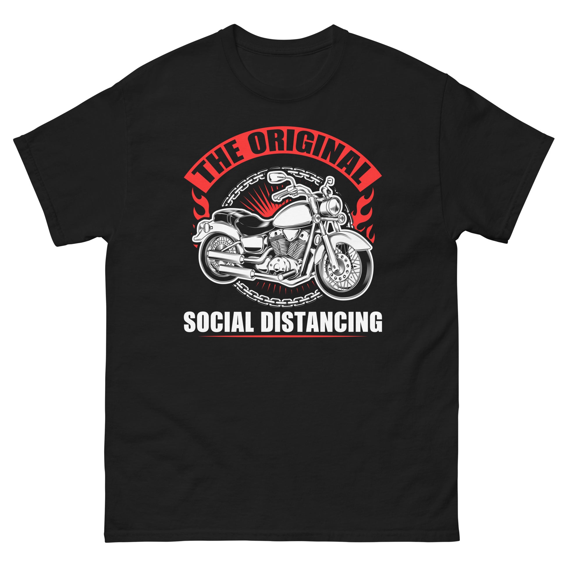Original Social Distancing T-Shirt Black Front - Simple Designs LLC