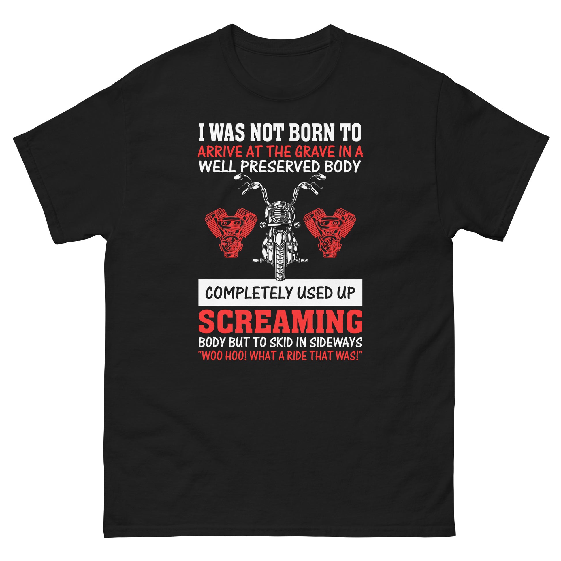 Skid Sideways Unisex Classic Tee Black Front - Simple Designs LLC