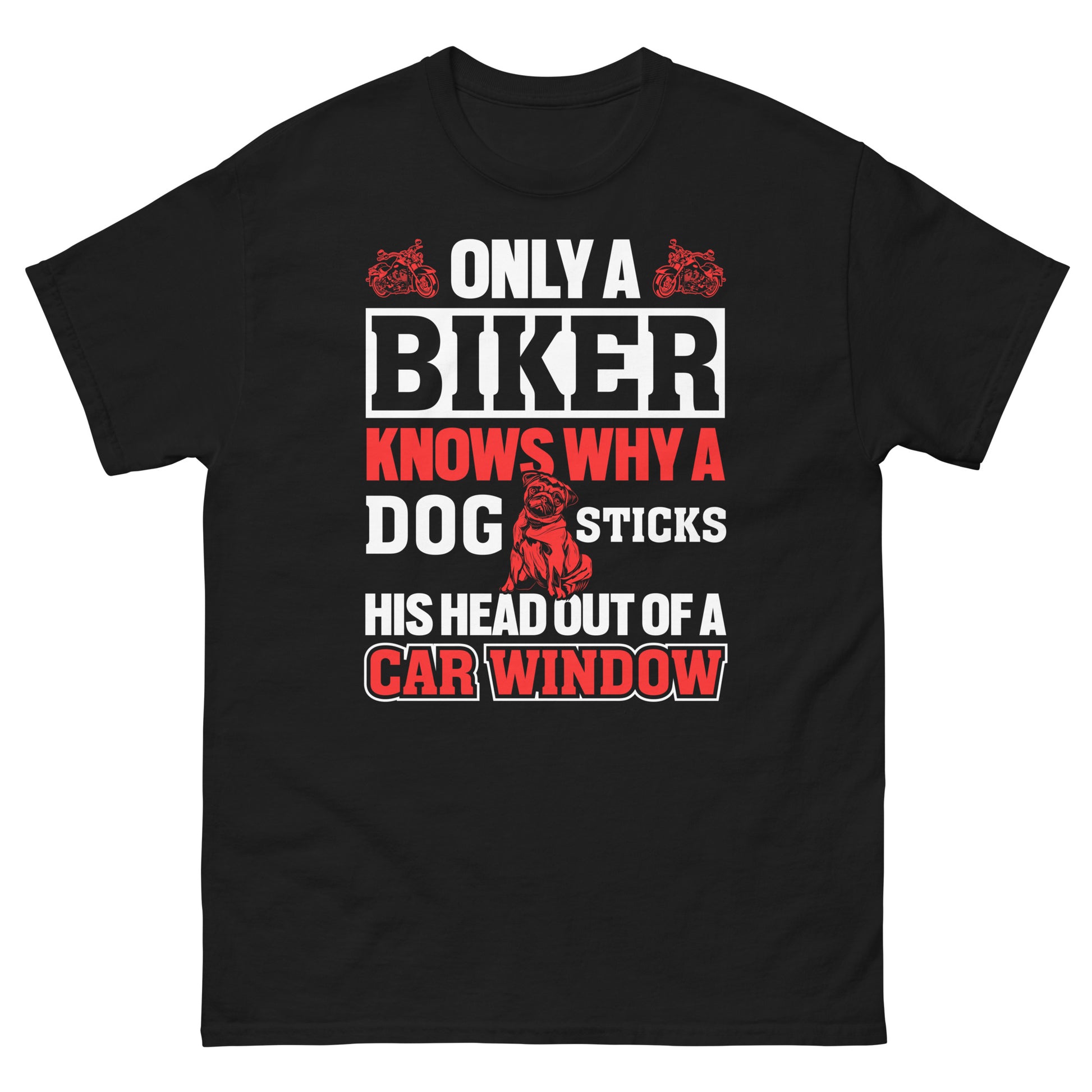 Only A Biker Knows Unisex Classic Tee Black Front - Simple Designs LLC