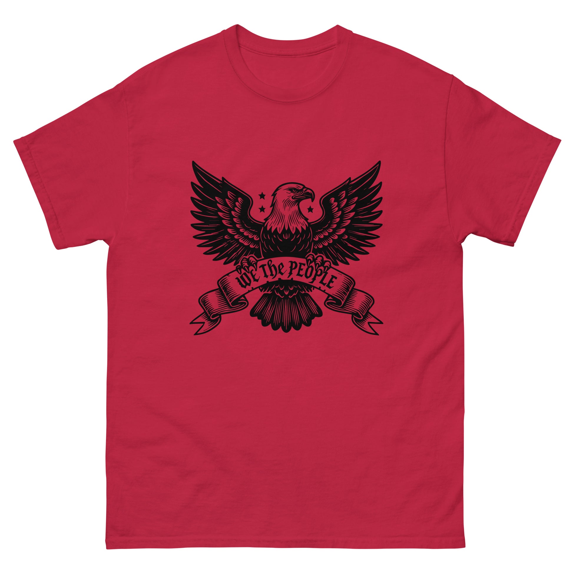 We The People Eagle T-Shirt Cardinal Front - Simple Designs LLC