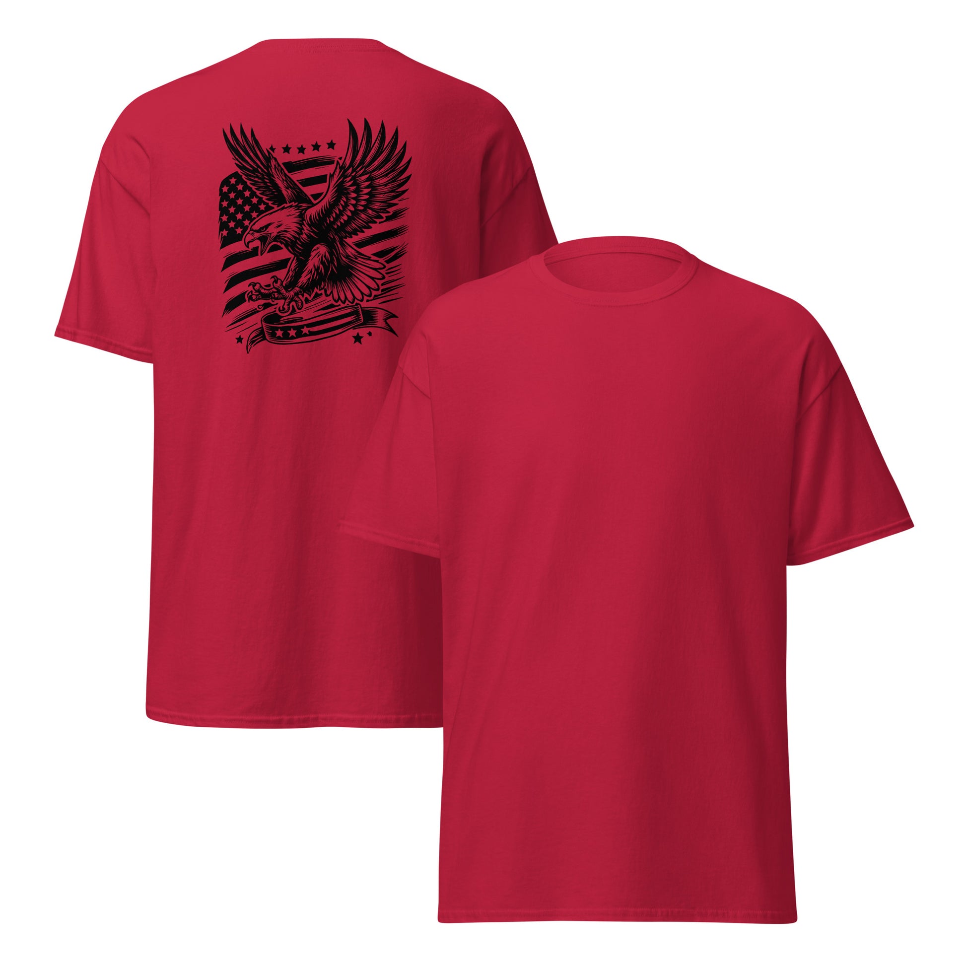 American Eagle Style 6 Unisex Classic Tee in Cardinal - Simple Designs LLC
