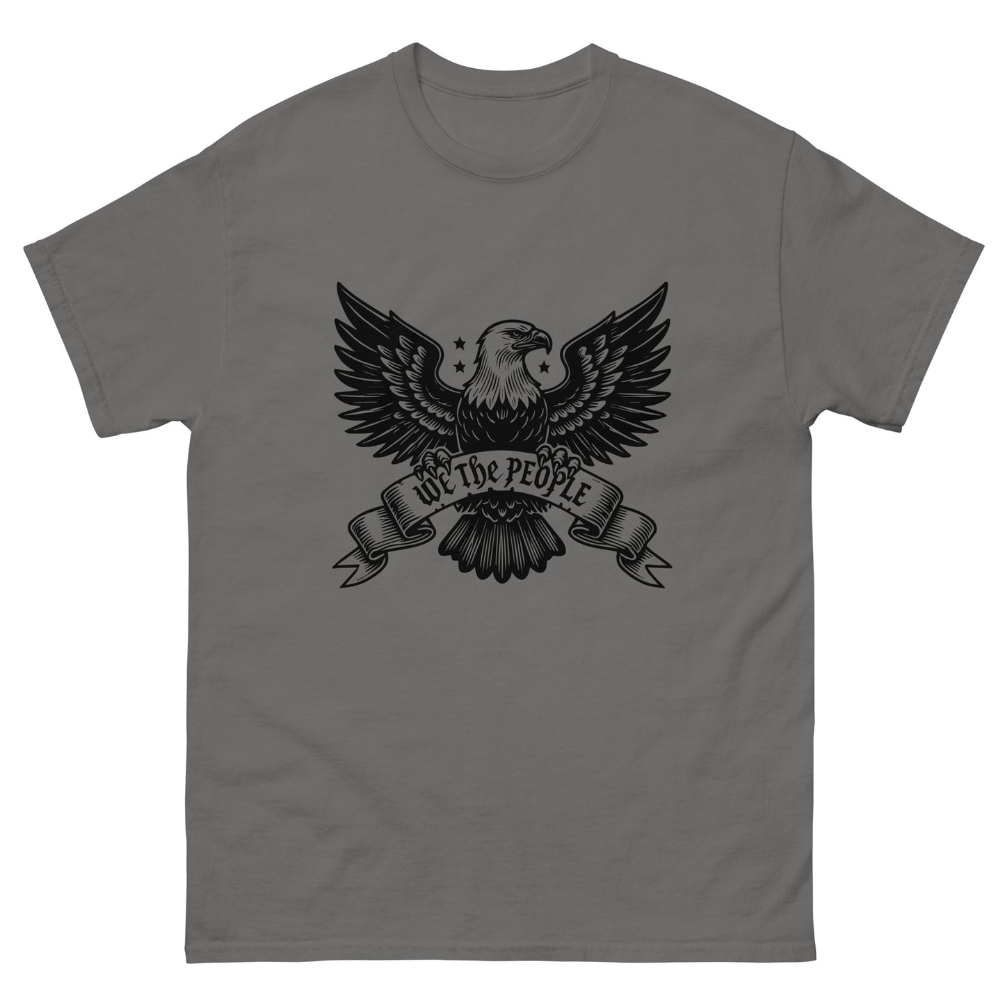 We The People Eagle T-Shirt Charcoal Front - Simple Designs LLC