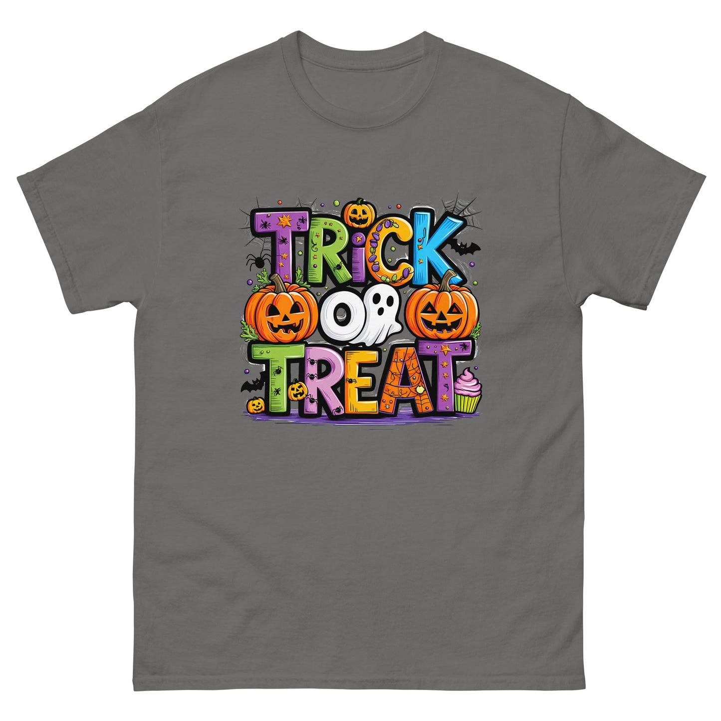 Trick Or Treat Unisex Classic Tee Charcoal - Simple Designs LLC