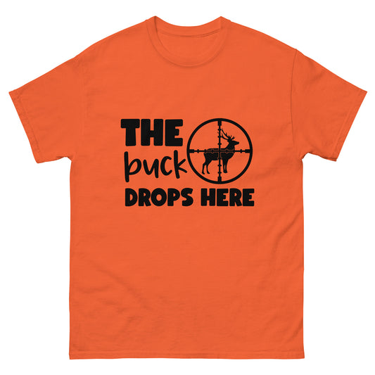 The Buck Drops Here Unisex Classic Tee In Orange – Simple Designs LLC