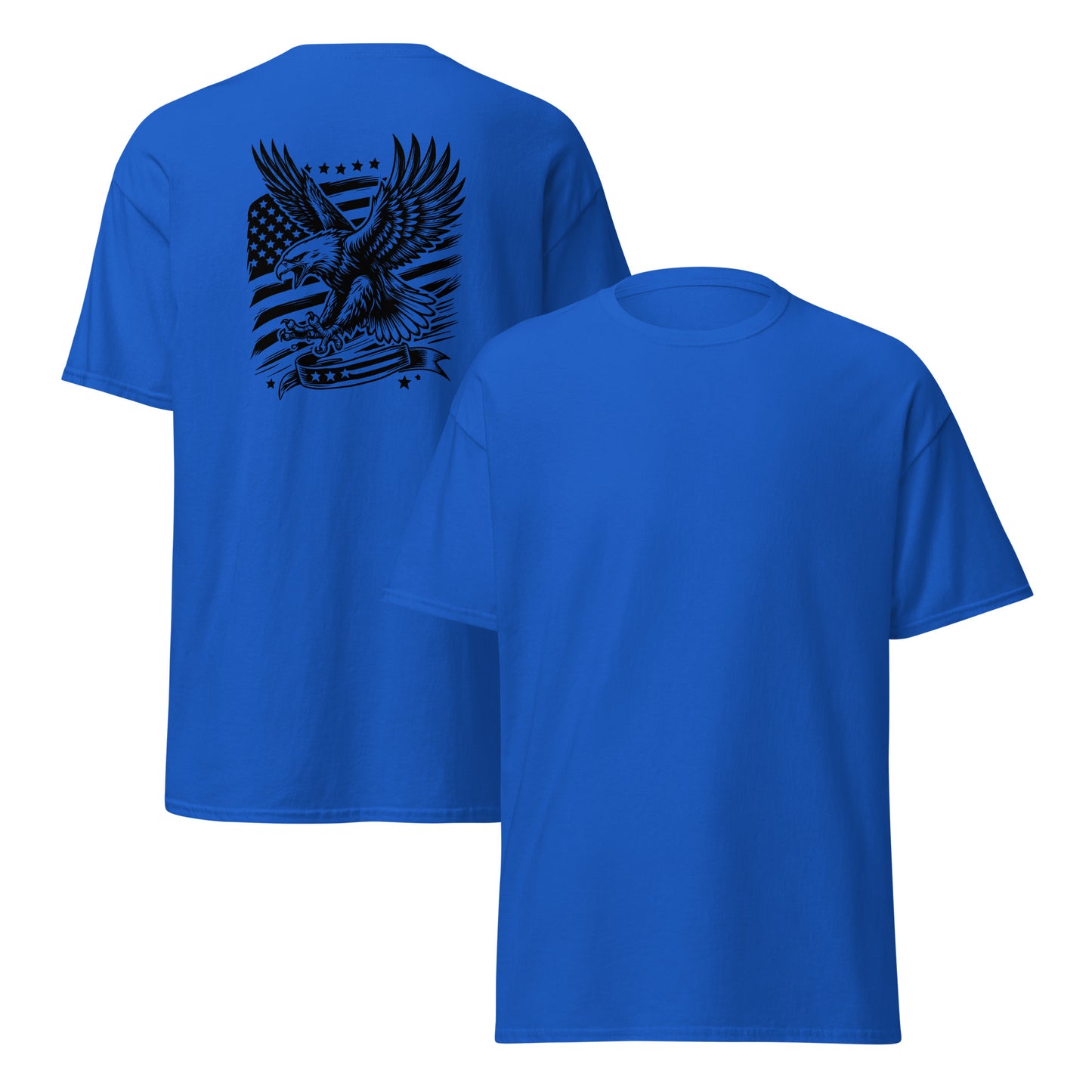 American Eagle Style 6 Unisex Classic Tee in Royal - Simple Designs LLC