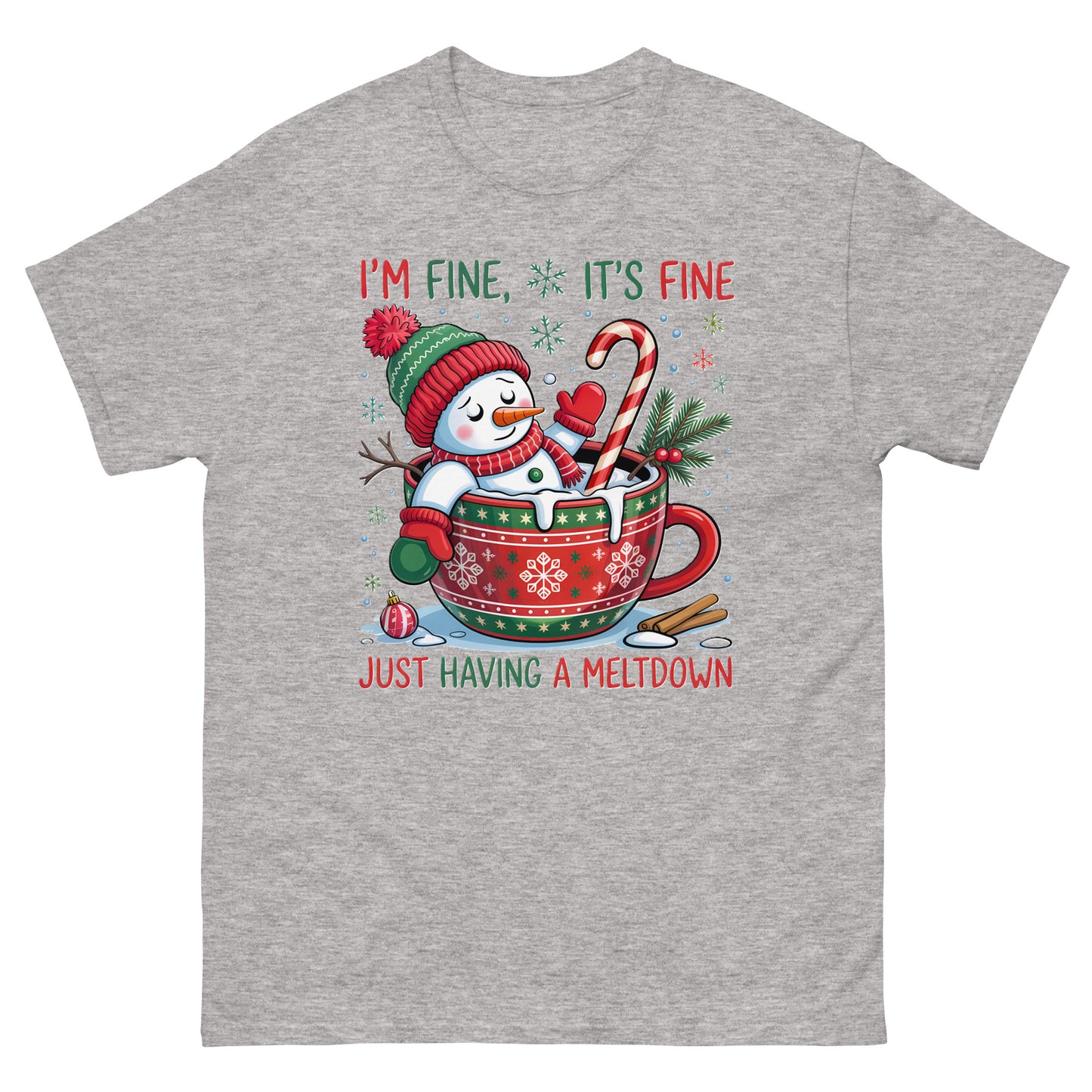 Just Having A Meltdown Unisex Classic Tee In Sport Grey - Simple Designs LLC