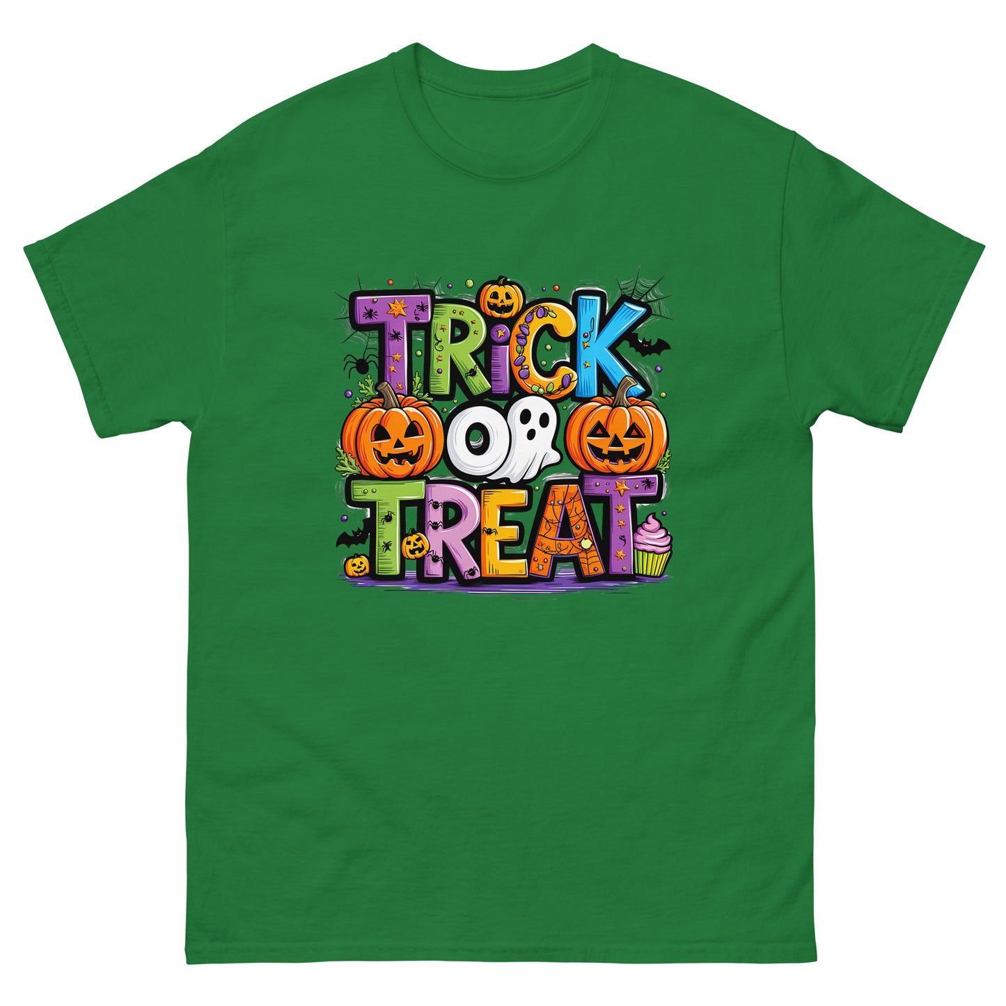 Trick Or Treat Unisex Classic Tee Turf Green - Simple Designs LLC
