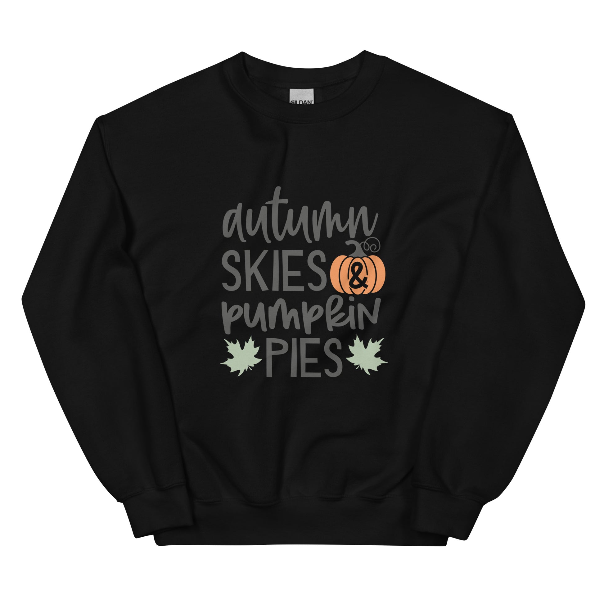 Autumn Skies & Pumpkin Pies Style 2 Unisex Sweatshirt Black– Simple Designs LLC
