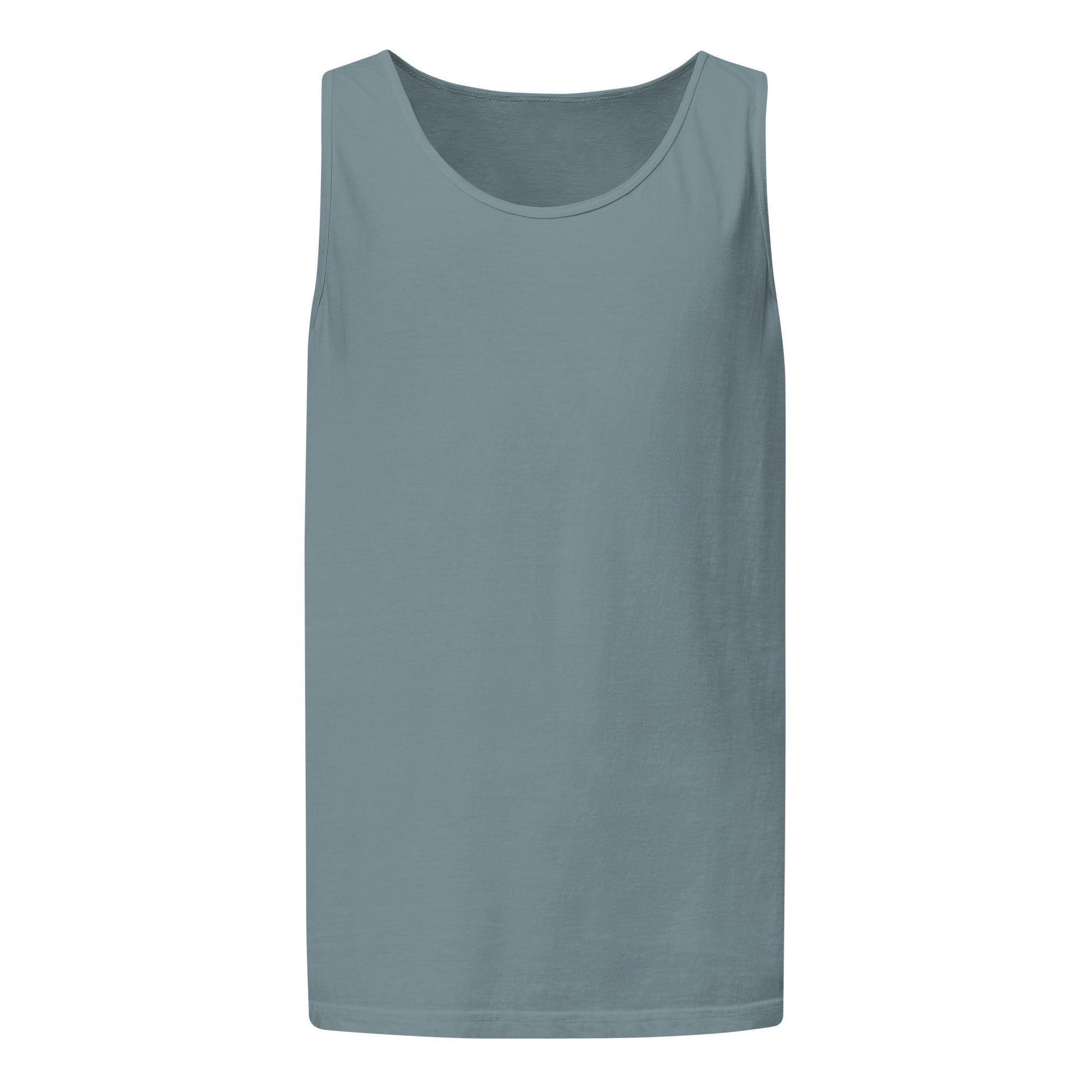 Big Foot American Flag Unisex Garment-Dyed Tank Top Ice Blue Front - Simple Designs LLC