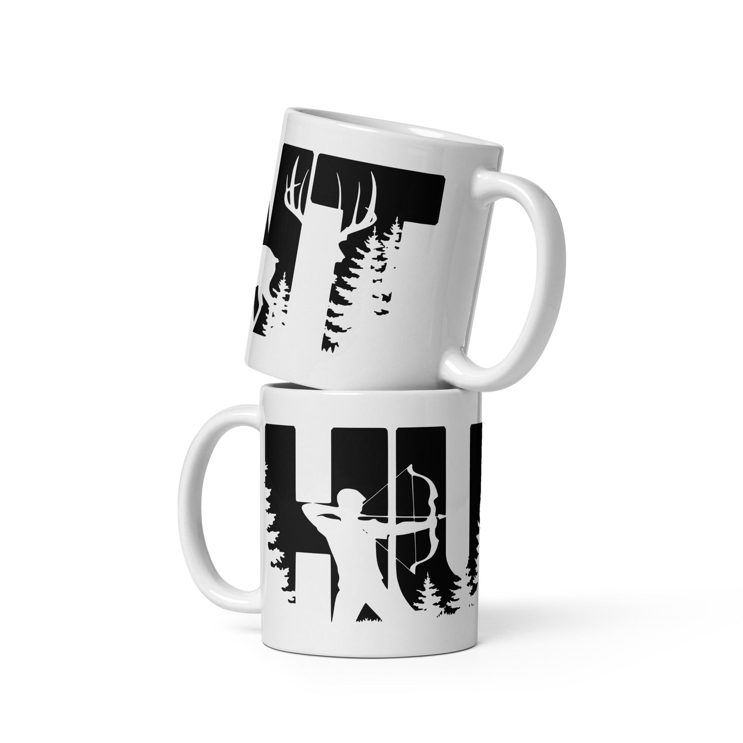 Hunt White Glossy Mug 11 oz - Simple Designs LLC