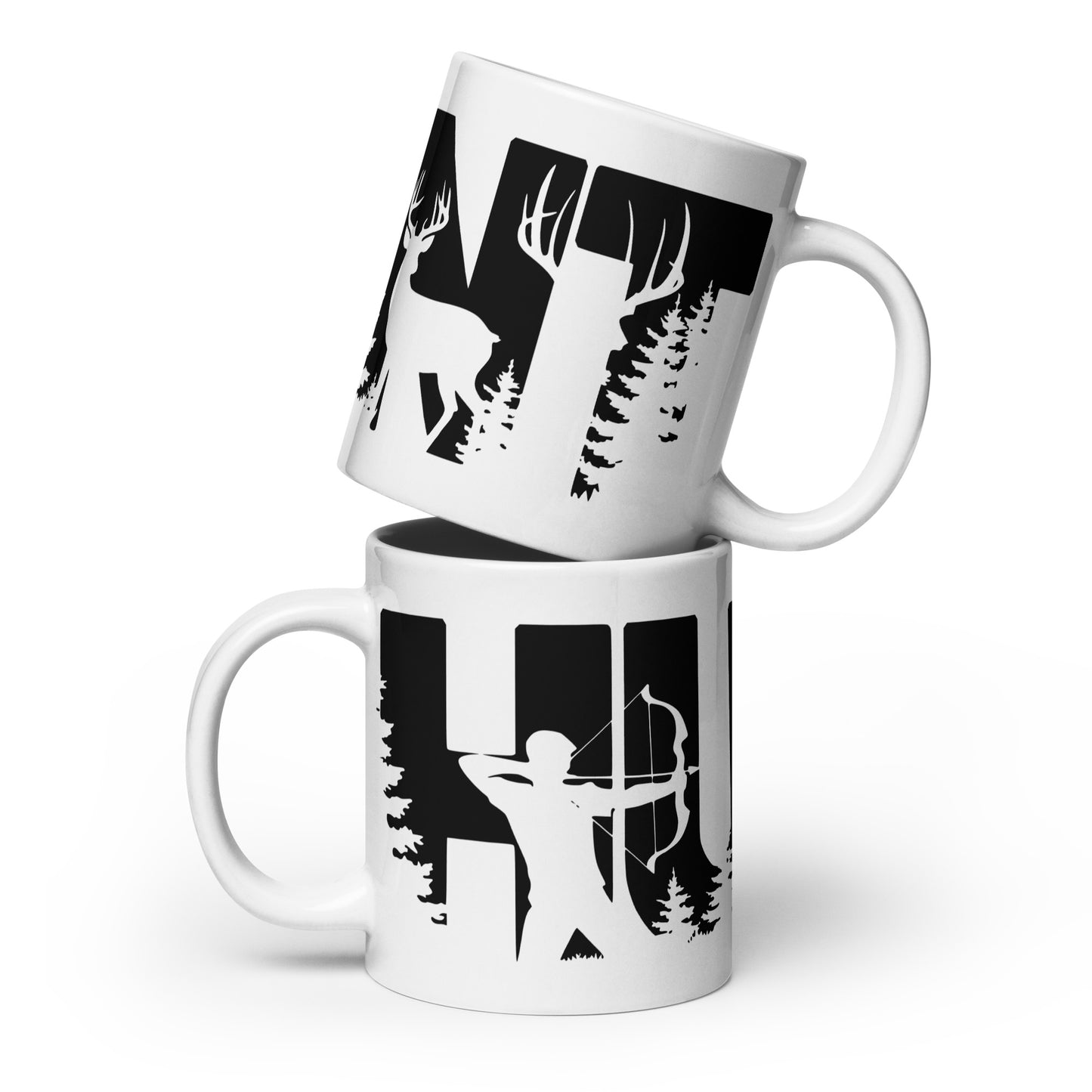 Hunt White Glossy Mug 20 oz - Simple Designs LLC